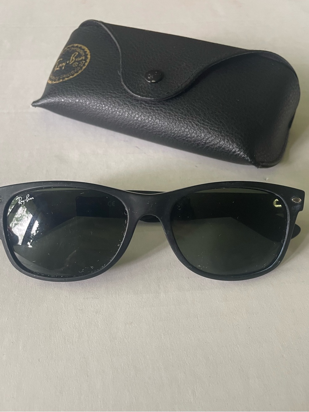 Ray-Ban Rayban New Wayfarer RB2132 622 Sunglasses 55mm 18 3N Matte Black Italy